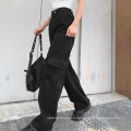 Best Quality High-Waisted Loose-Fitting Casual Cargo Pants Women′s Trouser